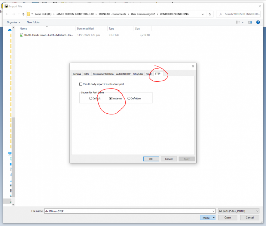 Importing STEP file problem - General Discussion - IronCAD Community