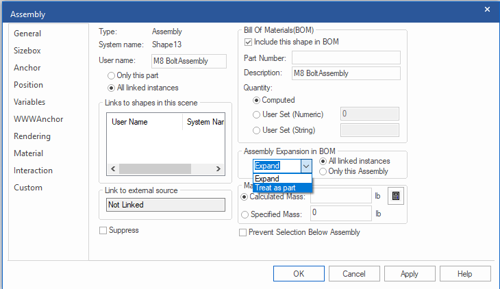 Assembly Expansion BOM properties - IronCAD Tech Blog - IronCAD