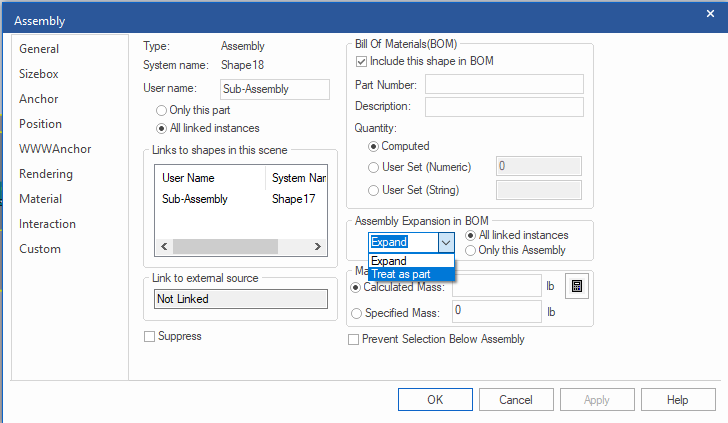 Assembly Expansion BOM properties - IronCAD Tech Blog - IronCAD