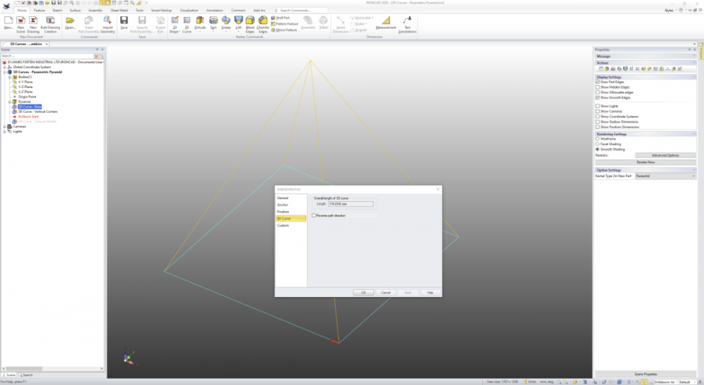 Draw parametric 3d sketch - General Discussion - IronCAD Community