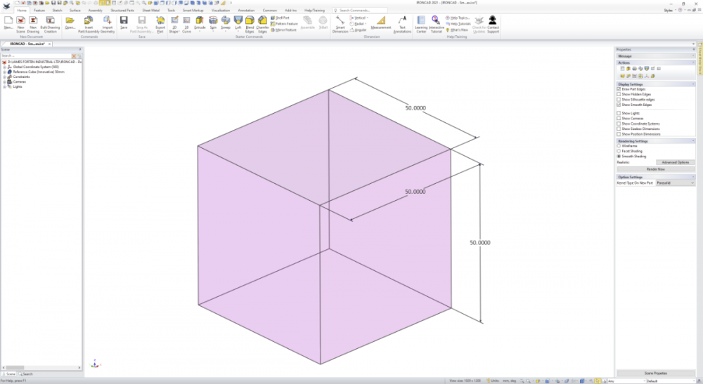 IRONCAD - Smart Dimensions - Positioning of Dimension Lines.PNG