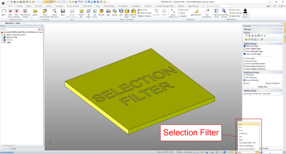 IRONCAD - Selection Filter.png