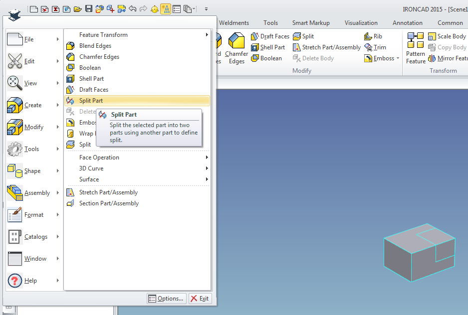 Split Part behavior - General Discussion - IronCAD Community